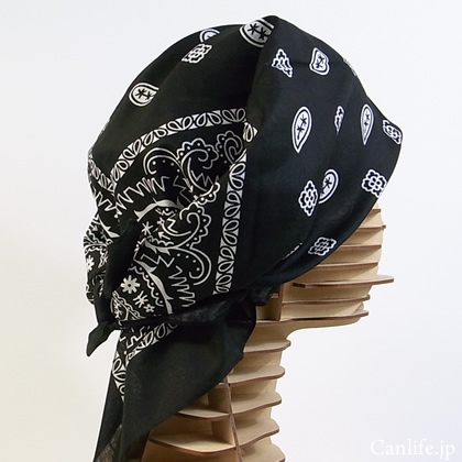 大きいサイズのバンダナ（ブラック）