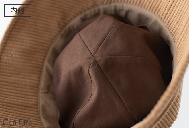 秋冬用帽子　脱毛UVケア帽子／コーデュロイハット