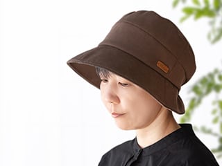 冬用脱毛ケア帽子／楽々うしろゴム・クロッシェ帽子