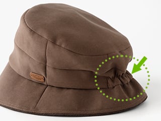 冬用脱毛ケア帽子／楽々うしろゴム・クロッシェ帽子