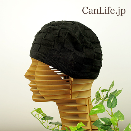 シルク100％イスラムワッチ帽子（黒）