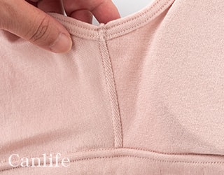 医療用ソフトブラジャーの縫い目