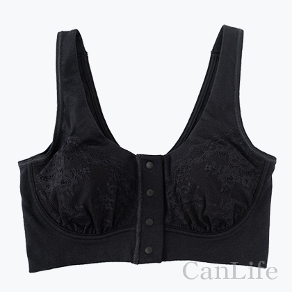 前開きブラジャーしっかりサポート（インディゴブラック）