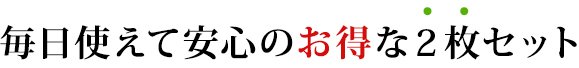 毎日使えて安心のお得な２枚セット