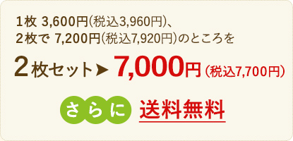 ２枚セットの価格