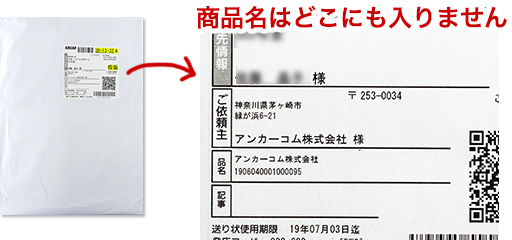 梱包の品名なし